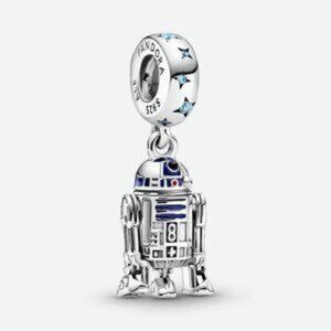 Pandora, s925 Sterling SilverDisney STAR WARS R2-D2 Robot Dangle Charm